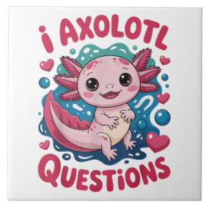 Carreau Fille Je Axolotl Questions Mignon Drôle