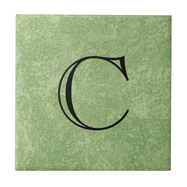 Carreau Finition fausse Monogram Marmorino vert (Devant)