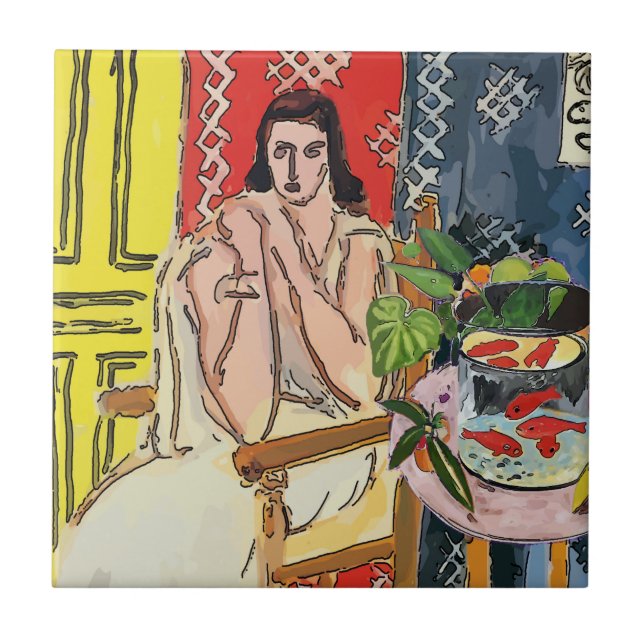 Carreau Fish Bowl sur la table, (Devant)