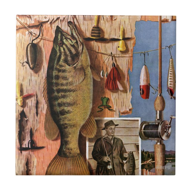 Carreau Fishing Still Life par John Atherton (Devant)
