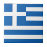 Carreau Flag de Greece<br><div class="desc">Drapeau officiel de Grèce. Beautiful blue and white stripes with blue cross in the corner. Great vend à Greek,  patriotic Greece venin et à awesome venin pour travellers to Greece.</div>