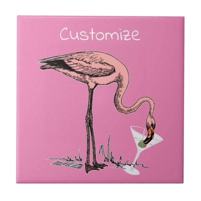 Carreau Flamant rose Boire Martini Thunder_Cove (Devant)