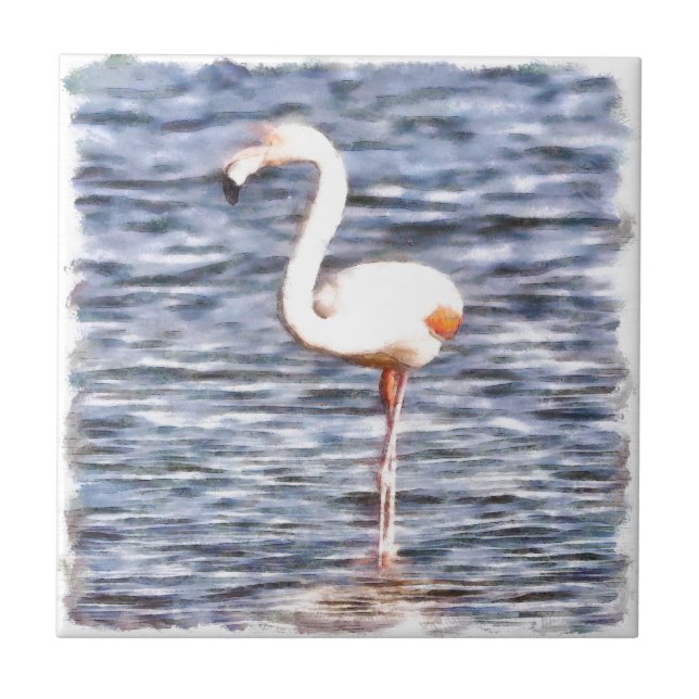 Carreau Flamant rose sauvage (Devant)