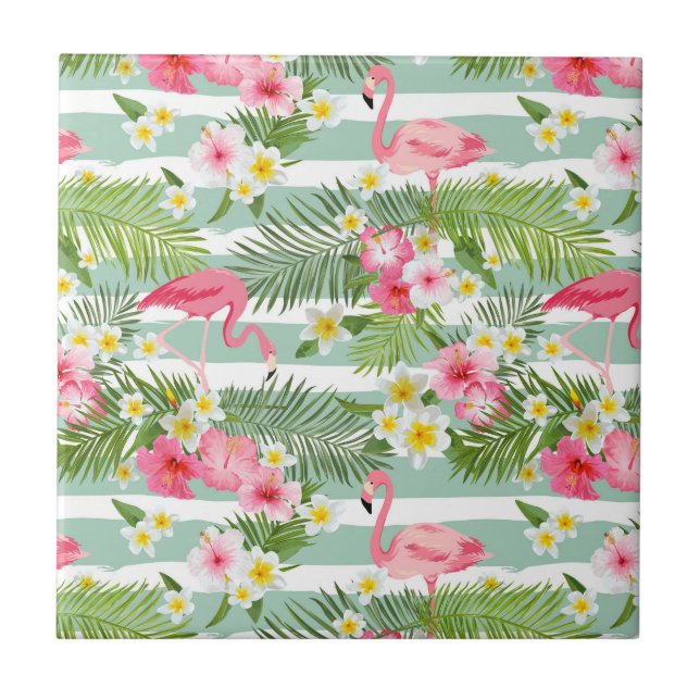 Carreau Flamants roses Et Grèves (Devant)