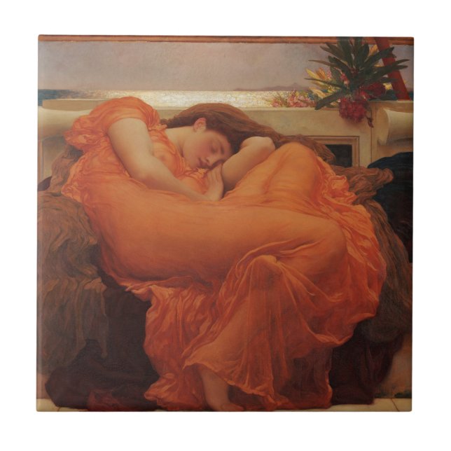 Carreau Flaming June Frederic Leighton Impression d'art fi (Devant)