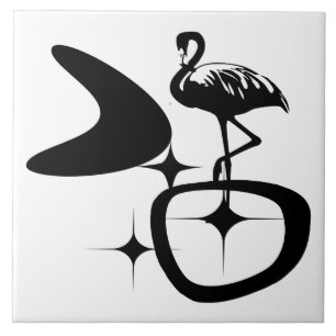 Carreau Flamingo MidCentury Moderne Formes Rétro Atomiques