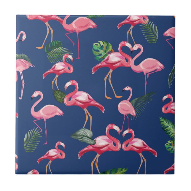 Carreau Flamingos Love Pattern 2 (Devant)