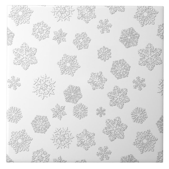 Carreau Flammes de neige blanches de 3 jours sur un arrièr (Devant)