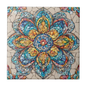 Carreau Fleur Abstraite en verre