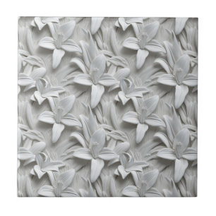 Carreau Fleur blanche Motif sans couture