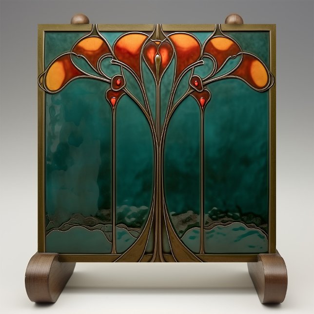 Carreau Fleur d'ambre rayonnante (Créateur téléchargé)