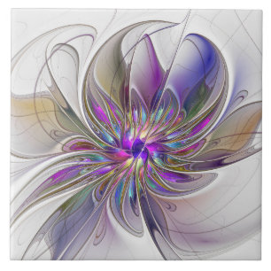 Carreau Fleur d'art Abstrait, énergique et coloré
