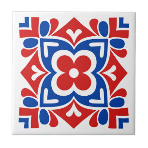 Carreau Fleur d'art populaire