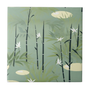 Carreau Fleur de bambou sereine asiatique  (11)