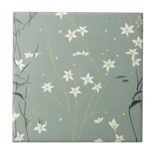 Carreau Fleur de bambou sereine asiatique (8)