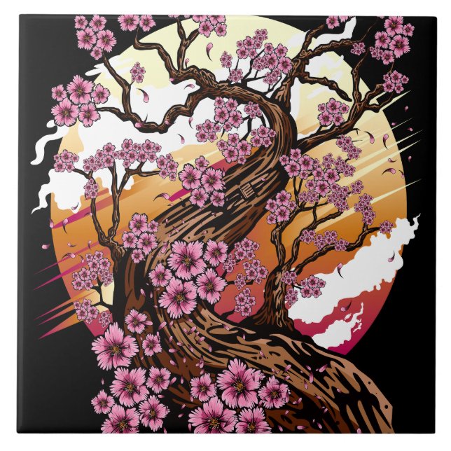 Carreau Fleur de cerisier sauvage (Devant)