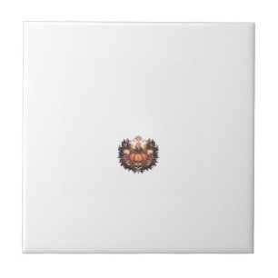 Carreau Fleur de citrouille � Lumière de chandelle d'autom