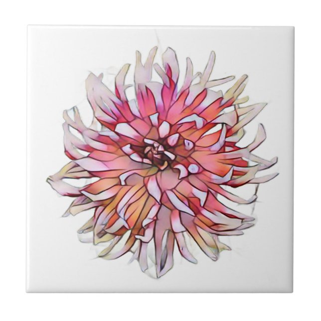 CARREAU FLEUR DE DAHLIA (Devant)