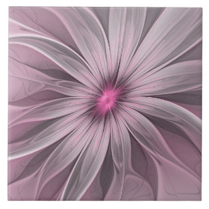 Carreau Fleur de fantaisie Art fractal floral abstrait de