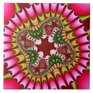 Carreau Fleur de fraise rose