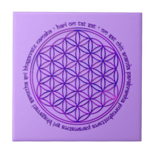 Carreau Fleur de la vie - Moola Mantra - violet