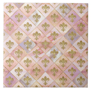 Carreau Fleur de lis motif Pastel Quartz