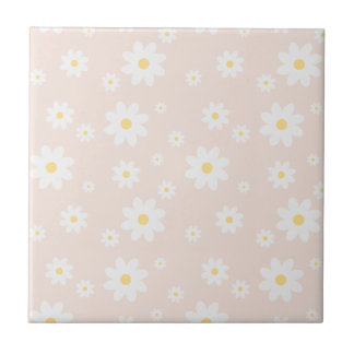 Carreau Fleur de marguerite blanche classique
