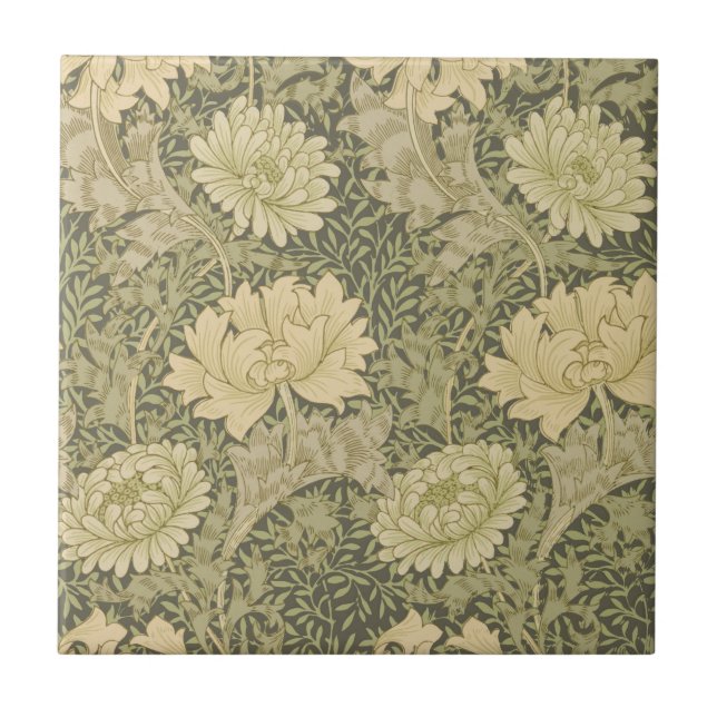 Carreau Fleur de Sauge Chrysanthème de William Morris (Devant)