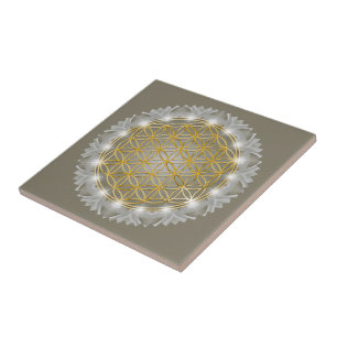 Carreau FLEUR DE VIE - Géométrie sacrée Lumière 1