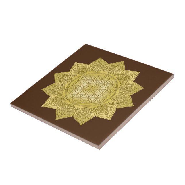 Carreau Fleur de Vie - Mandala Indien 4 (Côté)