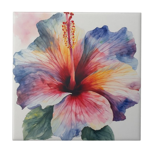Carreau Fleur d'Hibiscus (Devant)