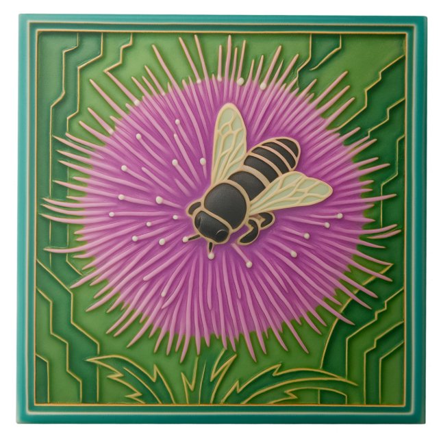 Carreau Fleur Et Abeille (Devant)
