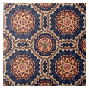 Carreau Fleur fantaisie et Motif Star