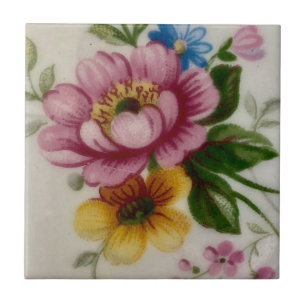 Carreau Fleur inspirée de la porcelaine