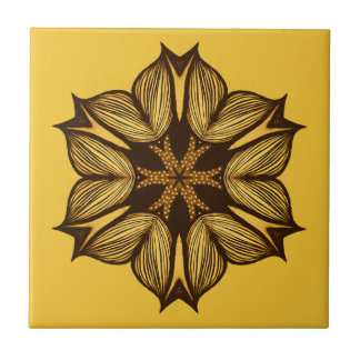 Carreau Fleur Jaune Abstraite