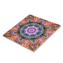 Fleur marbrée rétro teintes peau perse