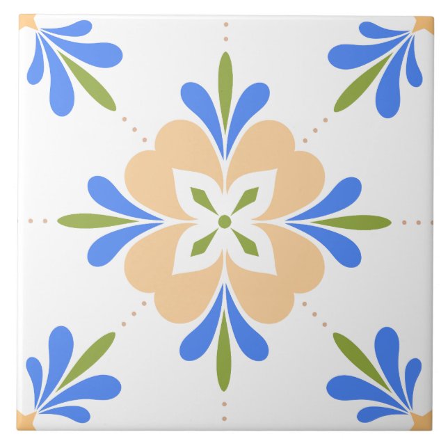 Carreau Fleur méditerranéenne (Devant)