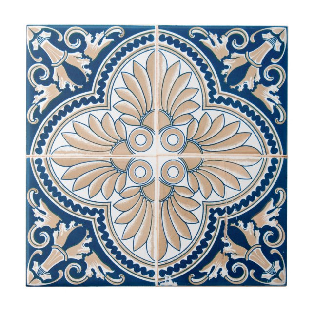 Carreau Fleur Méditerranéenne  (Devant)