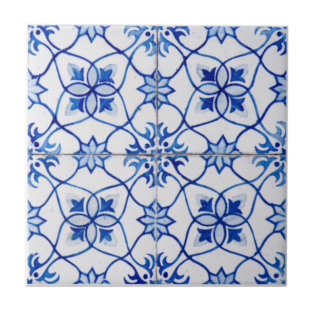 Carreau Fleur Méditerranéenne  (Devant)