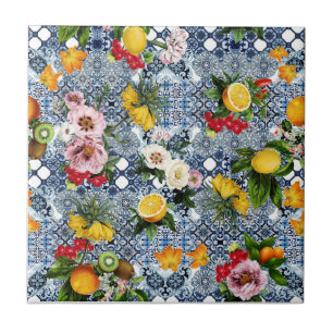 Carreau Fleur Méditerranéenne 