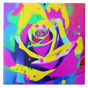 Carreau Fleur multicolore élégant