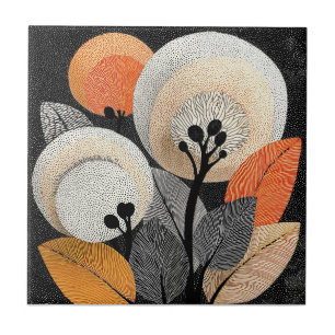Carreau Fleur nocturne sur la planète rouge #1
