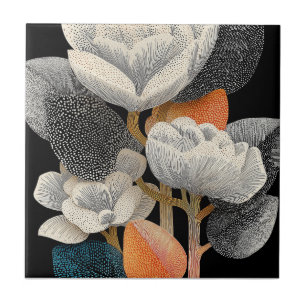 Carreau Fleur nocturne sur la planète rouge #4