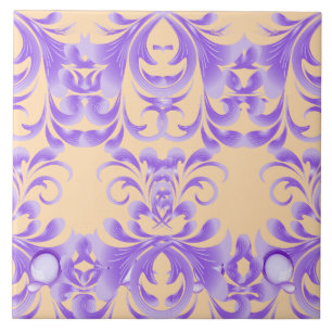 Carreau Fleur océanique : Harmonie violette / Art élégant