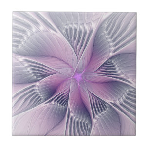 Carreau Fleur Rose Assez Moderne Art Fractal Abstrait
