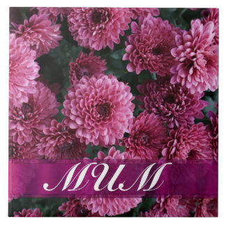 Carreau Fleur rose mère personnalisée