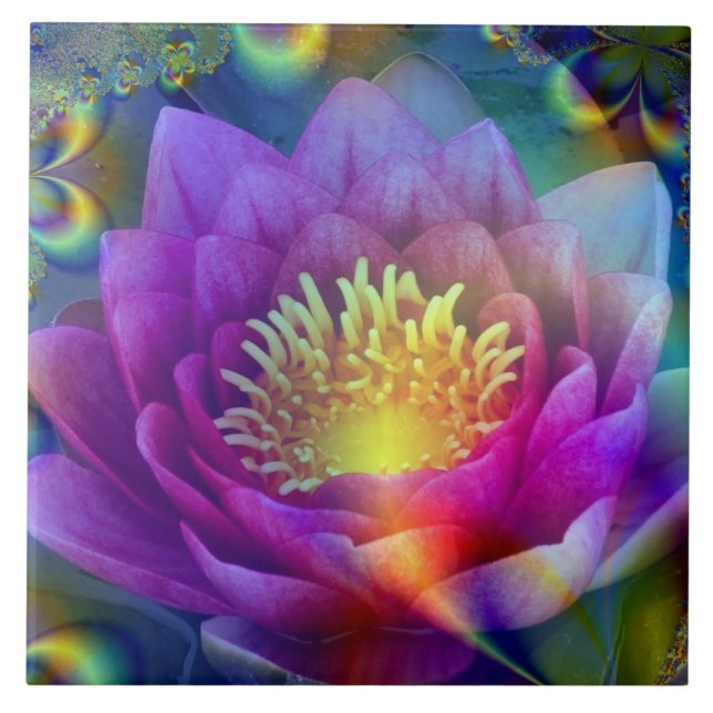 Carreau Fleur sacrée de paix et d'amour (Devant)