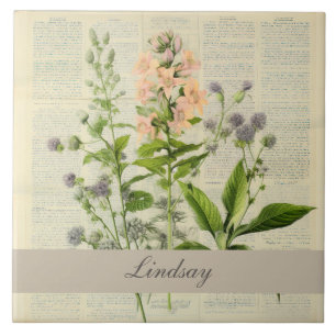 Carreau Fleur sauvage vintage