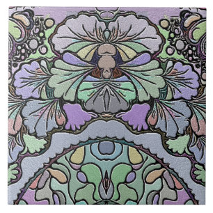 Carreau Fleur vintage mosaïque violet pansement floral élé