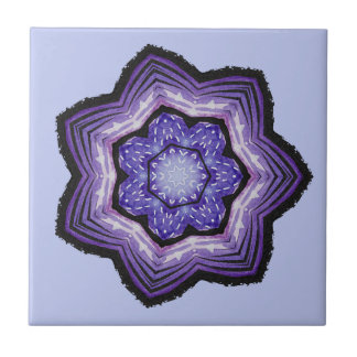 Carreau Fleur violette Belle Art Abstrait